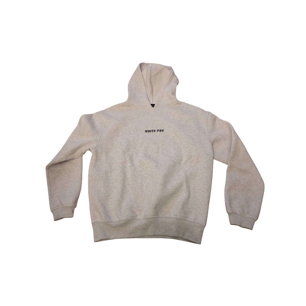 White Fox Boutique Oversized Grey Marle Logo Hoodie Sweatshirt XS/S
